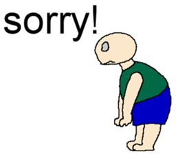 strange read man for just sorry-English sticker #10989904