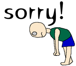 strange read man for just sorry-English sticker #10989906