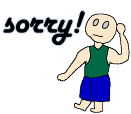 strange read man for just sorry-English sticker #10989907