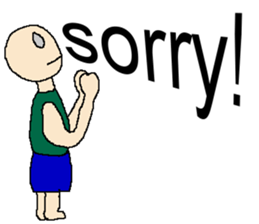 strange read man for just sorry-English sticker #10989908