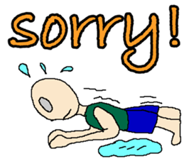 strange read man for just sorry-English sticker #10989909