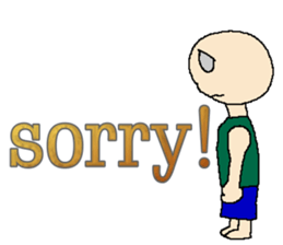 strange read man for just sorry-English sticker #10989911