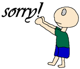 strange read man for just sorry-English sticker #10989913