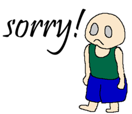 strange read man for just sorry-English sticker #10989914