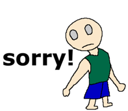 strange read man for just sorry-English sticker #10989915