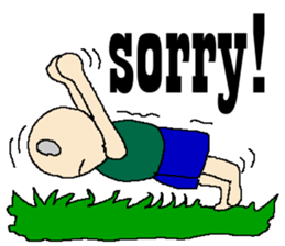 strange read man for just sorry-English sticker #10989916