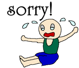 strange read man for just sorry-English sticker #10989917