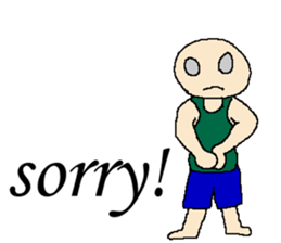 strange read man for just sorry-English sticker #10989918