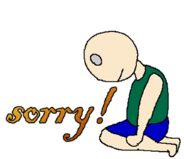 strange read man for just sorry-English sticker #10989919