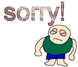 strange read man for just sorry-English sticker #10989920