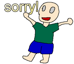 strange read man for just sorry-English sticker #10989921