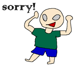 strange read man for just sorry-English sticker #10989922