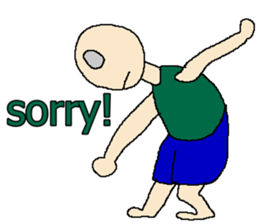 strange read man for just sorry-English sticker #10989923