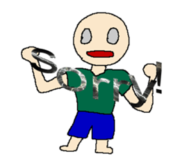 strange read man for just sorry-English sticker #10989924