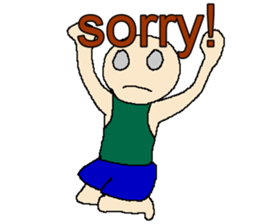 strange read man for just sorry-English sticker #10989925