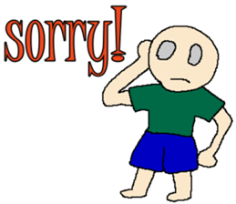 strange read man for just sorry-English sticker #10989926