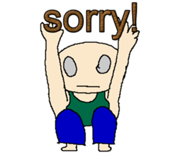 strange read man for just sorry-English sticker #10989928