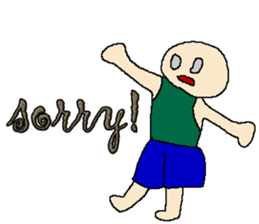 strange read man for just sorry-English sticker #10989929