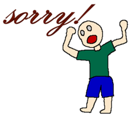 strange read man for just sorry-English sticker #10989930