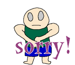 strange read man for just sorry-English sticker #10989933