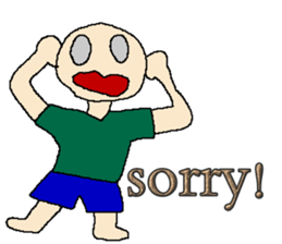 strange read man for just sorry-English sticker #10989934