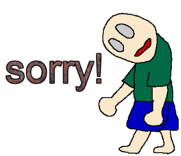 strange read man for just sorry-English sticker #10989935