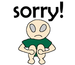 strange read man for just sorry-English sticker #10989941