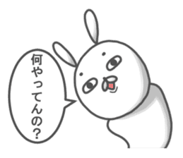 Crazy cute rabbit sticker #10990915