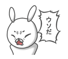 Crazy cute rabbit sticker #10990926