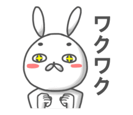 Crazy cute rabbit sticker #10990930