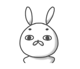 Crazy cute rabbit sticker #10990936