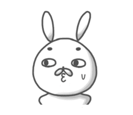 Crazy cute rabbit sticker #10990937