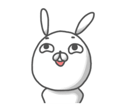 Crazy cute rabbit sticker #10990938
