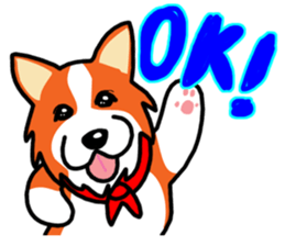 Painting KOGIO of corgi 3 sticker #10990949