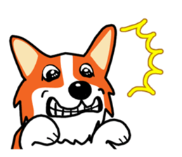 Painting KOGIO of corgi 3 sticker #10990959