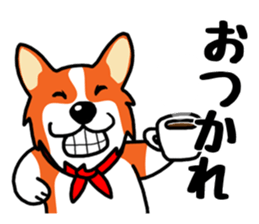 Painting KOGIO of corgi 3 sticker #10990979