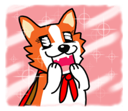 Painting KOGIO of corgi 3 sticker #10990981