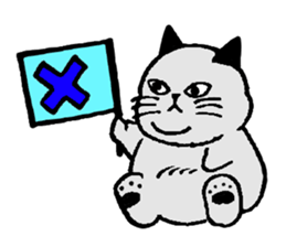 Mr.GUNJI's fat cat sticker #10991074