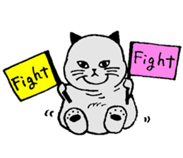 Mr.GUNJI's fat cat sticker #10991090