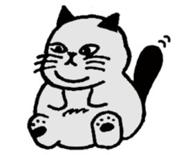 Mr.GUNJI's fat cat sticker #10991100