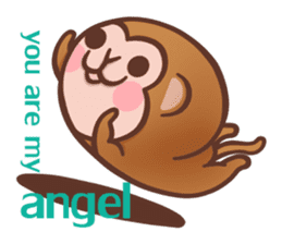 fugi and samei -monkey and dog sticker #10991795