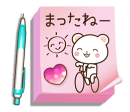 Polar bear and sparkling heart2 sticker #10992514