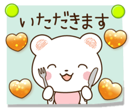 Polar bear and sparkling heart2 sticker #10992526