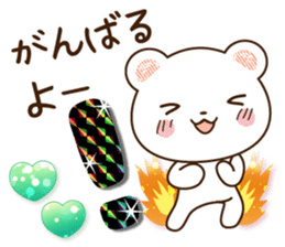 Polar bear and sparkling heart2 sticker #10992529