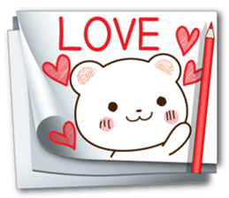 Polar bear and sparkling heart2 sticker #10992530