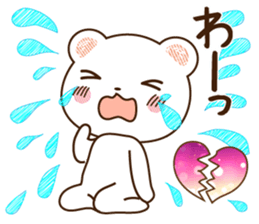 Polar bear and sparkling heart2 sticker #10992536