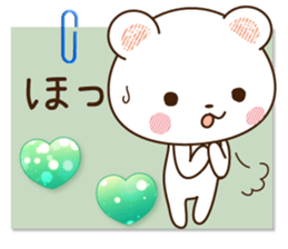 Polar bear and sparkling heart2 sticker #10992542