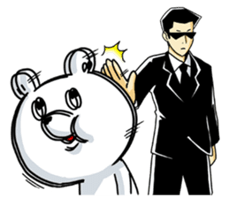 Upturned eyes's transporter bear 01 sticker #10992664