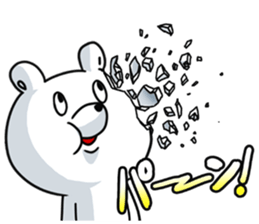 Upturned eyes's transporter bear 01 sticker #10992665