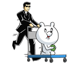 Upturned eyes's transporter bear 01 sticker #10992668